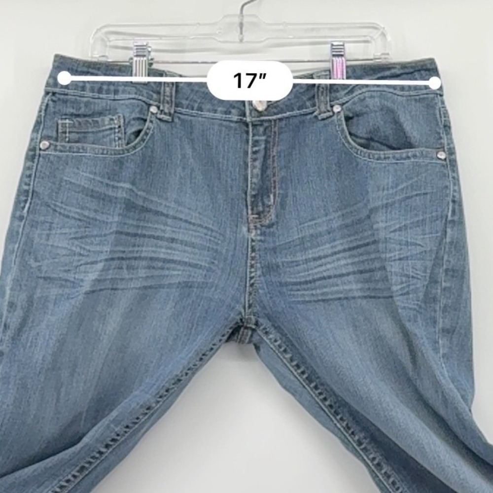 Luciano Dante Blue Denim Jeans Womens 13/14 Embellished Pockets - Picture 9 of 13